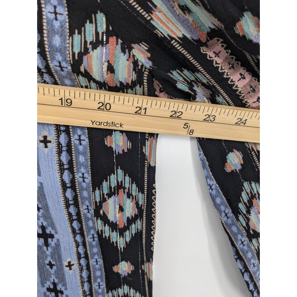 Holding Horses Dress Womens Medium Blue Boho Aztec Print Tassel Tunic - Picture 7 of 8
